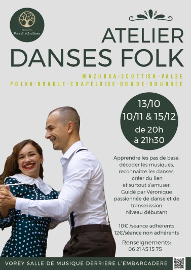 Affiche de l'atelier danses folk